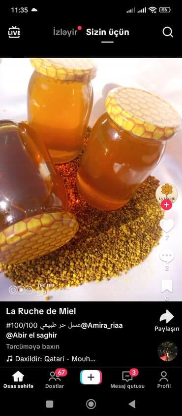 şüşə konfet: Təbii arı balı – şüşə bankalarda Məhsul təsviri: - Qızılı-çəhrayı — 10