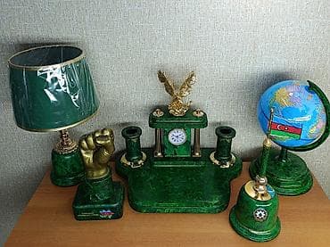 Настольные наборы: Masa üstü premium dəst – malaxit daşının imitasiyası teksturalı — 4