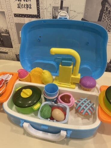 Ножи: Uşaq üçün oyuncaq mətbəx dəsti – daşımalı çamadan baha alinb elavelrde — 2