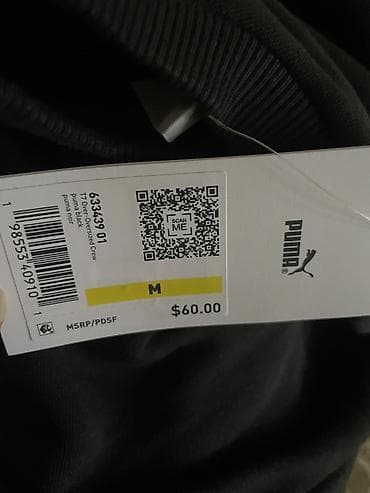 Svitşotlar: Puma qadın svitşört - Rəng: qara, ağ zolaqlı qol detallarına malik - — 5