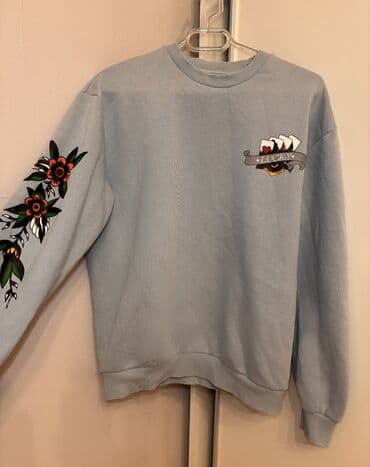 Köynəklər: Svitşot, Bershka, S, rəng - Göy — 1