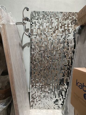 qapi dekoru: Parlaq metalik mozaika panel - Material: parlayan metal/plastik — 2
