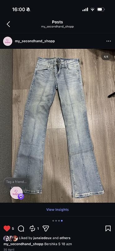 salvar: Cinslər, Bershka, S, rəng - Mavi — 4