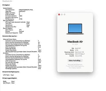 macbook air m2 ikinci el: İşlənmiş Apple MacBook, 13.3 ", Apple M1, 256 GB, Ünvandan götürmə — 2