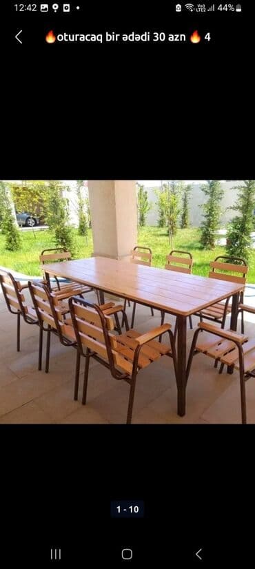 toxunma saplar satisi: Bag heyet stol stlu cixdi satiwa toz boya ile kiraskalanir 4 neferik — 8