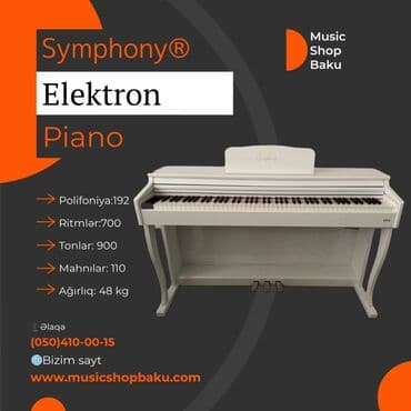 Symphony® elektron piano model: 808 •klaviş: 88 •polifoniya: 192