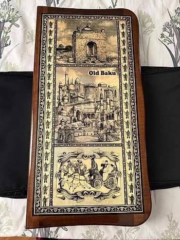 Нарды: Ağacdan hazırlanmış “Nard/Backgammon” dəsti – “Old Baku” mövzulu - — 3