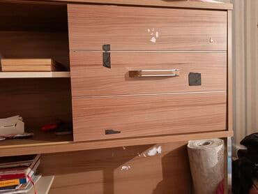 stolustu kompyuter: Düz masa, Polkalı, Siyirməli, Teksturalı laminat, Zəmanətsiz, Kredit yoxdur — 3