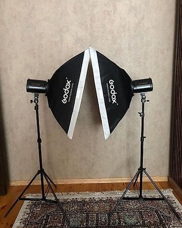 Godox "Mini Pioneer 200 Kit" tam dəst! Studiya işıqları. 2 Eded Godox