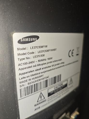 mini televizor: Samsung LE37C530F1W – 37 düym Full HD LCD, antenna yeri xarabdir — 2