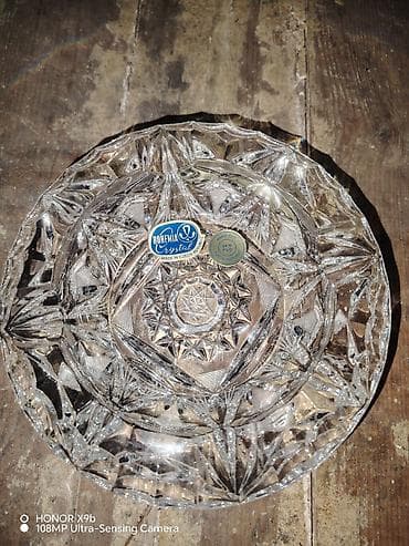 saatlar divar: Bohemia Crystal kristal qab - Mənşə: Çexiya (Made in Czech Republic) — 1