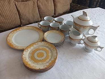 utu altligi: Çay dəsti, rəng - Ağ, Farfor — 6