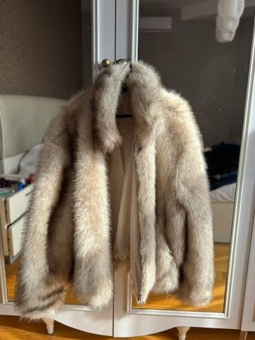 женские мокасины с мехом: Шуба, PULL&BEAR, L, цвет - Бежевый — 3