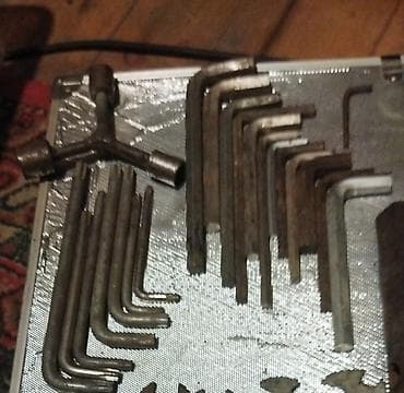 Drellər: Universal ustaxana alətləri dəsti – müxtəlif “allen” açarlar, ucluqlar — 2