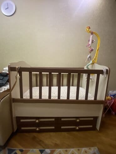 tek neferlik yataq bazalı: Oğlan və qız üçün, Dördbucaq, Beşik, Dəstsiz, Matras ilə, Yellənmə mexanizmsiz — 5