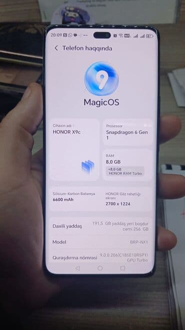 Honor X9c, 256 GB, rəng - Qara