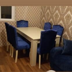 embawood masalar: Qonaq otağı üçün, Yeni, Açılan, Dördbucaq masa, 6 stul — 4