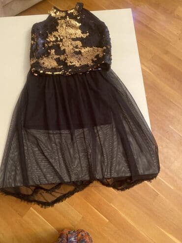 Свадебные платья и аксессуары: Qara-qızılı payetli iki hissəli ziyafət dəsti - Üst: Boyundan — 2