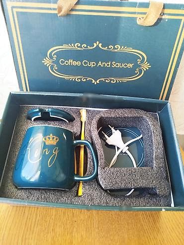 servis desti: Qəhvə dəsti, rəng - Göy, Keramika — 1