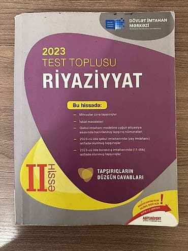 Riyaziyyat 2 ci hissə 2023 vəziyyəti yaxşıdır yeni kimidir — 1