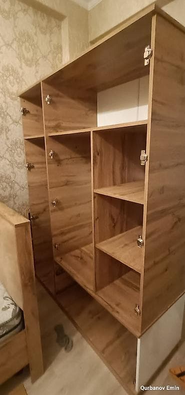 Uşaq/yeniyetmə otağı üçün mebel dəsti Usaq carpayisi + Temiz ortapedik — 6