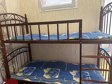usag ucun: Oğlan və qız üçün, İşlənmiş, Çarpayı, Matras ilə, Siyirməsiz, Taxta — 4