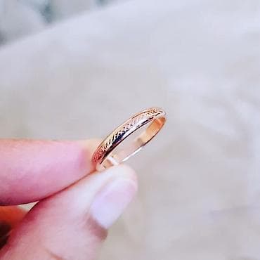 Zərgərlik dəstləri: Alyans, Üzük, Çəhrayı qızıl, 585 Əyar, Qaşsız — 2