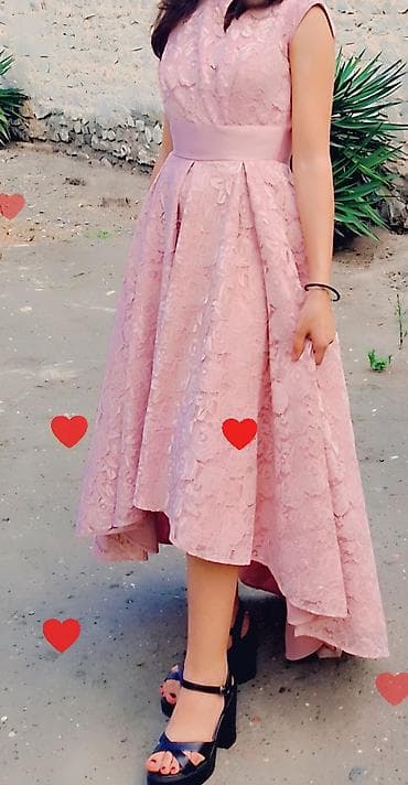 biserli donlar: Məhsul: Qız uşağı üçün ziyafət/libas - Rəng: Pudra/çəhrayı - Parça — 3