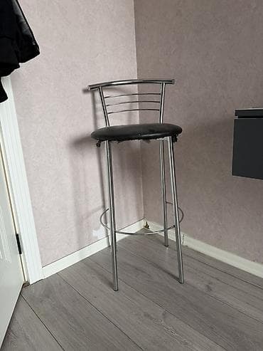 komputer masası: Metall bar taburesi 2 eded. Xetai Metrosu - Material: parlaq xrom — 1