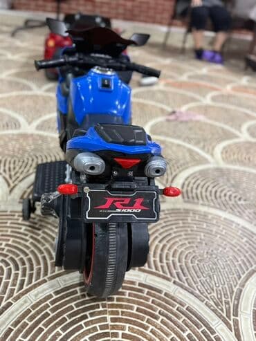 детские мотоциклы на аккумуляторе: Uşaq üçün elektrikli motosiklet – idman stilli, mavi rəng — 5