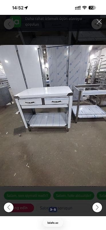 Restoran, kafe avadanlığı: Paslanmayan poladdan istehsal olunmuş peşəkar mətbəx avadanlıqları - — 3