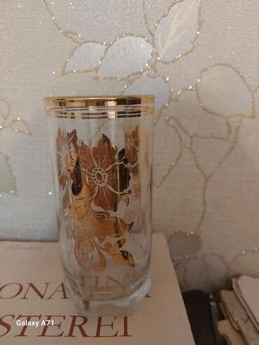 dəmir qablar: Qədəhlər, rəng - Qızılı, Şüşə, 6 ədədli dəst, Rusiya — 1