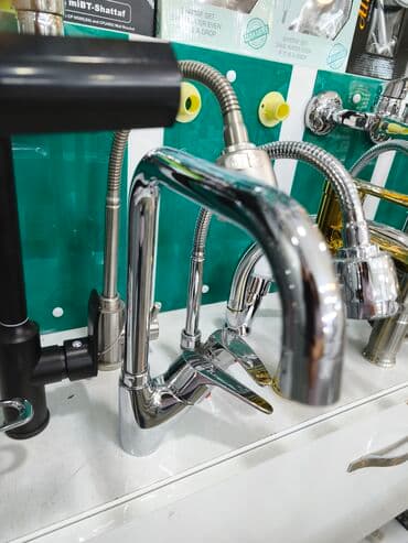 lülə: Mətbəx/Qabyuyan üçün xrom qarışdırıcı (kran) - Parlaq xrom örtük – — 1