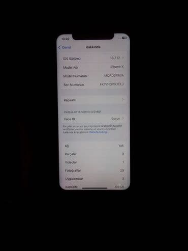 Fly: IPhone X, 64 ГБ, Серебристый, Face ID — 1