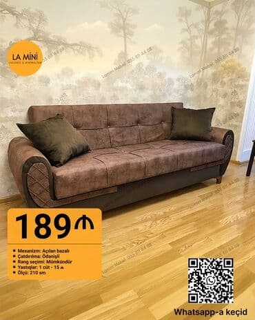 2 əl divan: Divan, Yeni, Açılan, Bazalı, Parça, Ödənişli çatdırılma — 1