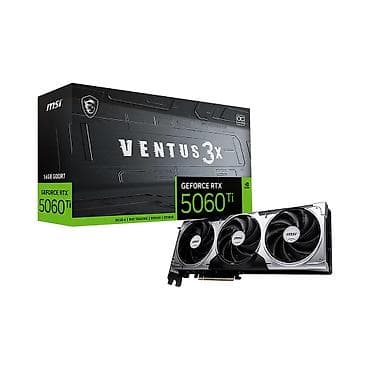 Elektronika: MSI GeForce RTX 5060 Ti VENTUS 16GB 3X OC BLACK PLUS, 16GB GDDR6 — 1