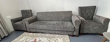 qədimi stul: Qonaq otağı üçün, İşlənmiş, Kvadrat masa, 6 stul — 2