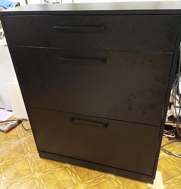 balkon ucun stol stullar: Yeni, 2 qapılı, Qara, Digər material Ayaqqabı dolabı — 1
