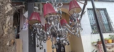 led lustra: Çılçıraq, 4 lampa, Xrustal — 7