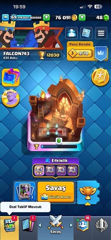 Clash Royale oyun hesabı - Kral səviyyəsi: 69 - Kasa: 76 091 qızıl lalafo.az -da Clash Royale oyun hesabı - Kral səviyyəsi: 69 - Kasa: 76 091 qızıl