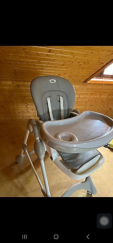 Uşaq yemək stulu – Kidillo - Rəng: boz/əri bəyaz - Yumşaq, yuyula — 3