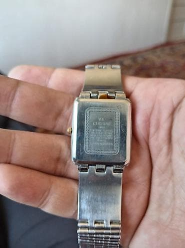 telofon saat: Rubines qol Saatı 18k gold crown swiss saphire 24,k gold plated Əla — 2