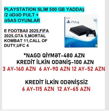 kreditle playstation 3: Playstation 4 Nagd ve kredit Cemi 10 deq erzinde onlayn senedlesme — 1