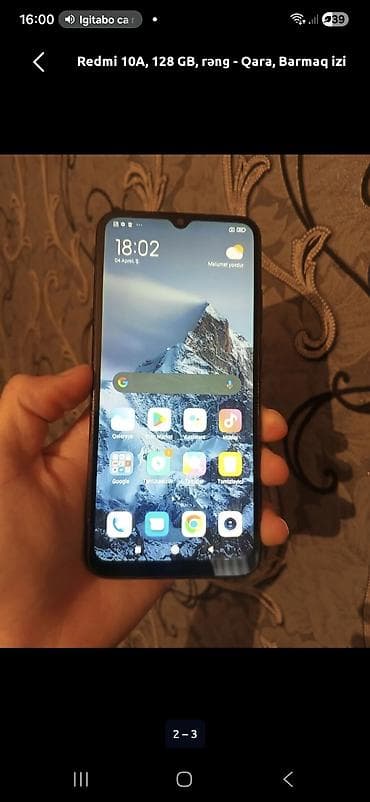 redmi k80: Redmi 10A, 128 GB, rəng - Qara, Barmaq izi — 1