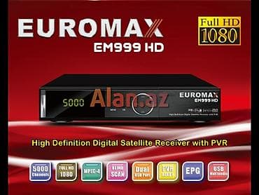 video regstrator: EUROMAX EM999 HD – Full HD 1080 rəqəmsal peyk qəbuledicisi, PVR — 1