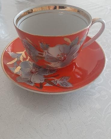 işlenmiş iran peçleri: Çay dəsti, rəng - Narıncı — 2