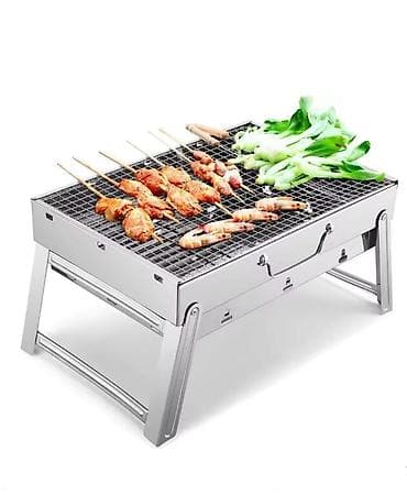 Manqallar, qrillər, barbekyu: Manqal Piknik ucun qatlanan manqal teze mallar 🔺45x30 sm Cemodan — 1