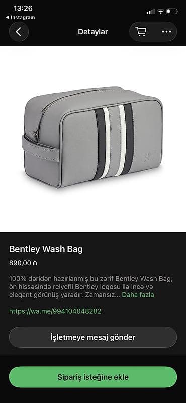 apple watch kemer: Təcili Satılırr!!! Bentley brendli dəri çanta dəsti Real alıcıya — 4