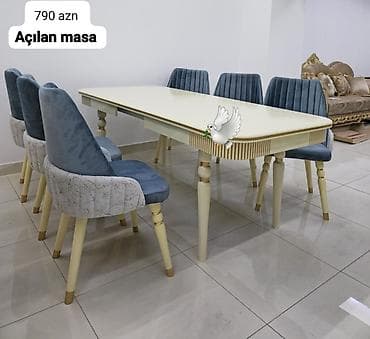 kombi ehtiyyat: Qonaq otağı üçün, Yeni, Açılan, Oval masa, 6 stul — 1