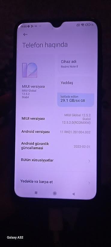 not 8 kabro: Redmi Note 8, 64 GB, rəng - Qara, Barmaq izi — 3